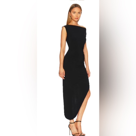 Norma Kamali Side Drape Dress - Picture 1 of 3